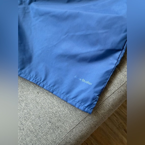 ACNE STUDIOS Warrick Nylon Swim Trunks Slim Fit Mid Length Blue Lined Large NWT - Picture 9 of 9